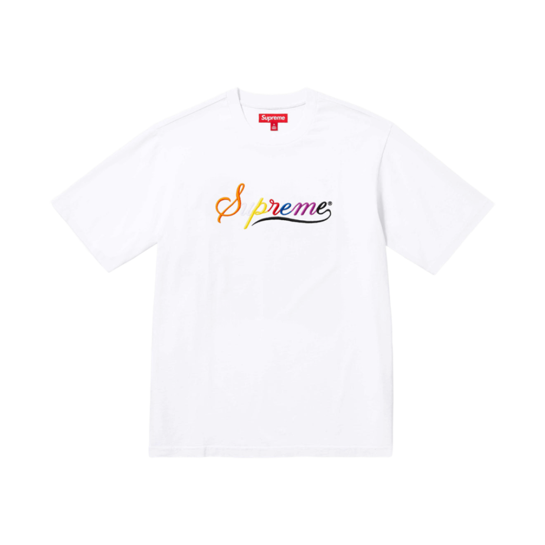 - Supreme Cursive S/S Top White - 24FW