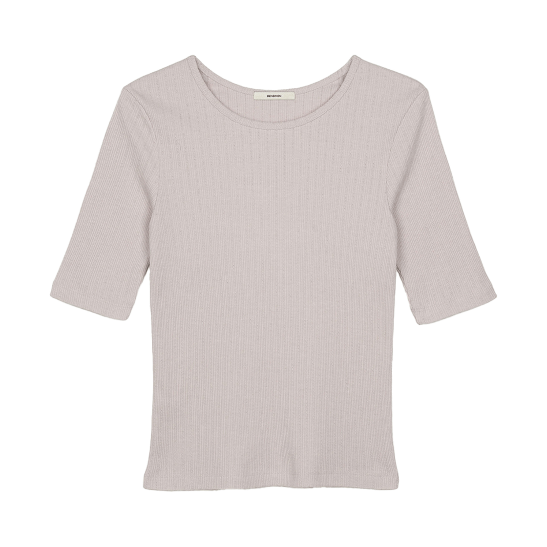 벤시몽 립드 니트 티셔츠 더스티 핑크(Bensimon Ribbed Knit T-Shirt Dusty Pink)