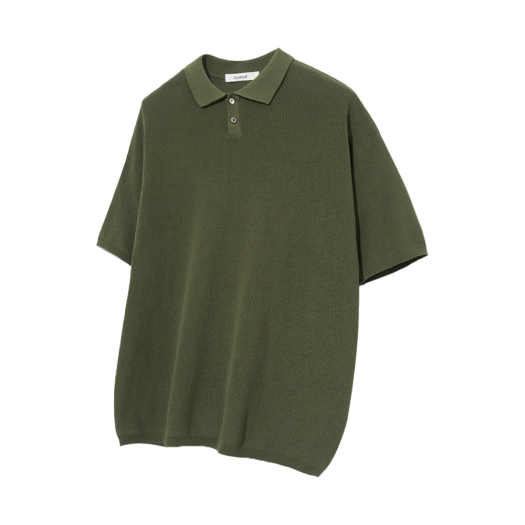 K20SSUK10NV Knitted Coolever PK Half Sleeve Knit T-shirt Navy