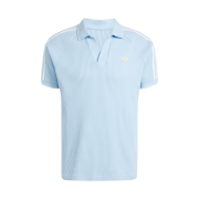 Adidas Originals Waffle Knit Polo Shirt Clear Sky Almost Yellow - KR Sizing