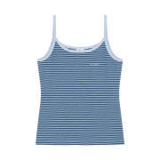 (W) Aviemuah Essential Striped Cotton Sleeveless Top Blue