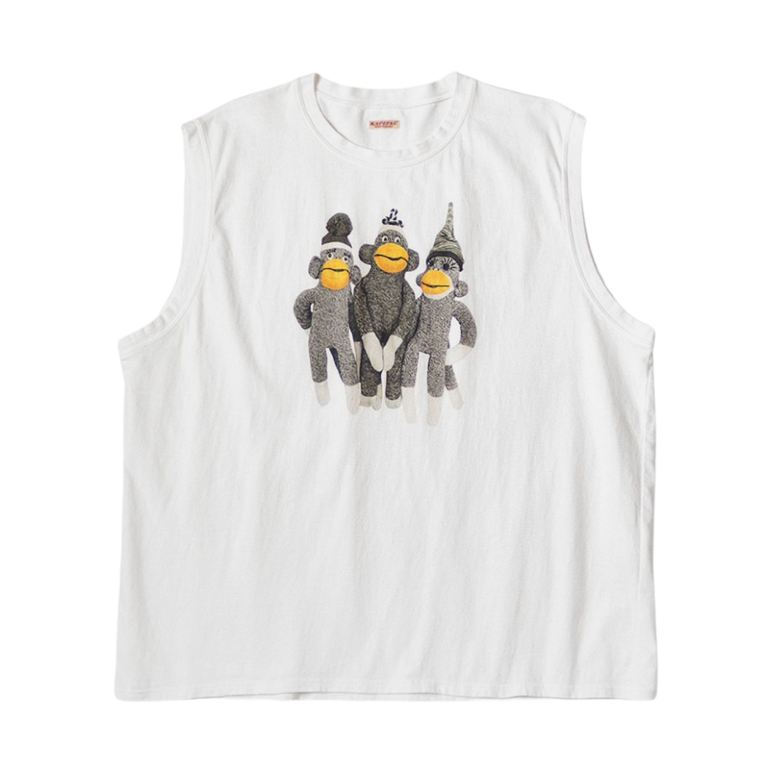 캐피탈 20 저지 슬리브리스 빅 티셔츠 몽키 아미고 Pt 화이트