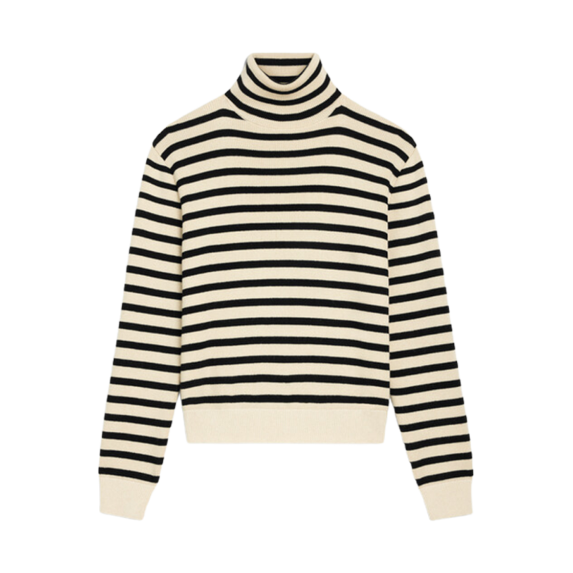 2ADV4240U-01CB Celine Turtleneck Sweater In Heritage Cashmere Cream Black