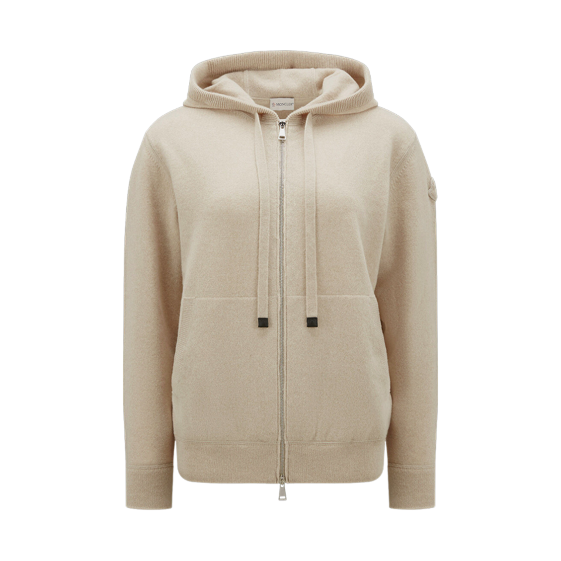(W) 몽클레르 캐시미어 블렌드 후드 카멜 베이지 - 23SS((W) Moncler Cashmere Blend Hoodie Camel Beige - 23SS) - 1
