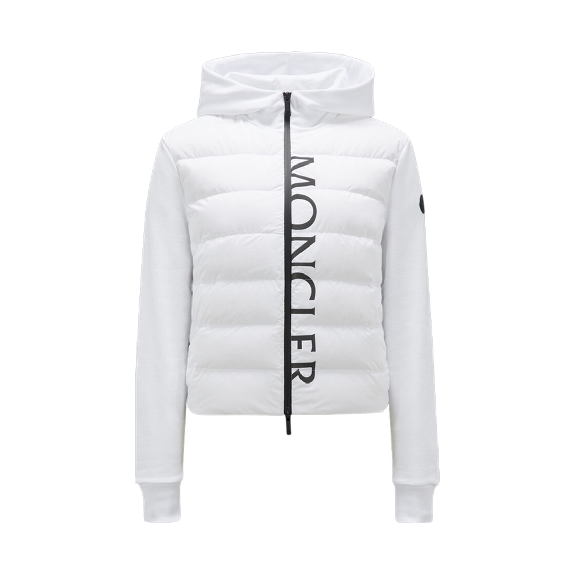 (W) 몽클레르 패딩 집업 후드 옵티컬 화이트 - 23FW((W) Moncler Padded Zip-Up Hoodie Optical White - 23FW) - 1