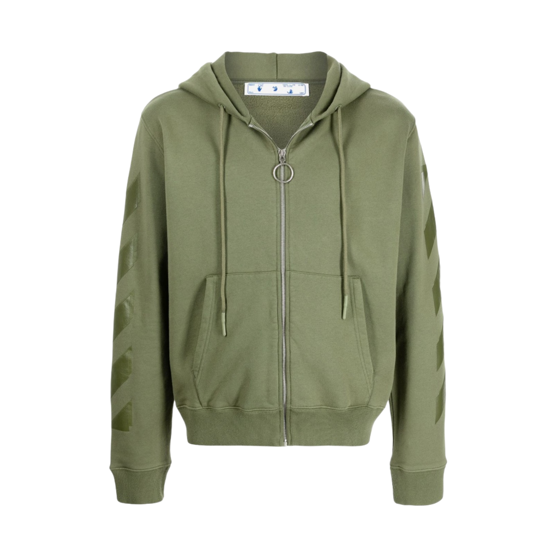 오프화이트 러버 애로우 슬림 후드 집업 그린(Off-White Rubber Arrow Slim Zip Hood Green) - 1