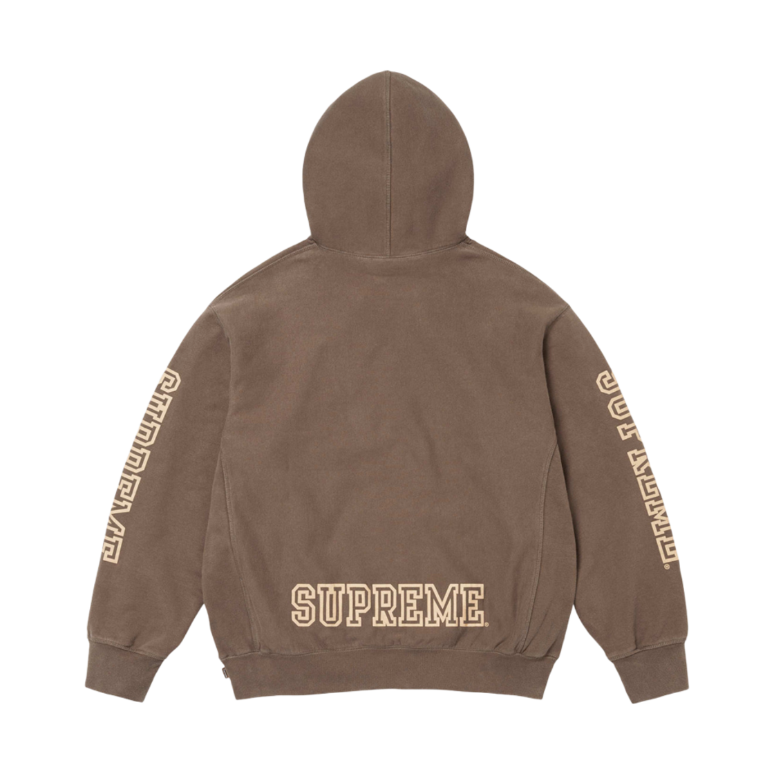 슈프림 컬리지에이트 슬리브 후드 스웨트셔츠 올리브 브라운 - 24FW(Supreme Collegiate Sleeve Hooded Sweatshirt Olive Brown - 24FW) - 2