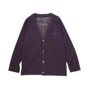 Needles V-Neck Poly Mesh Cardigan Purple