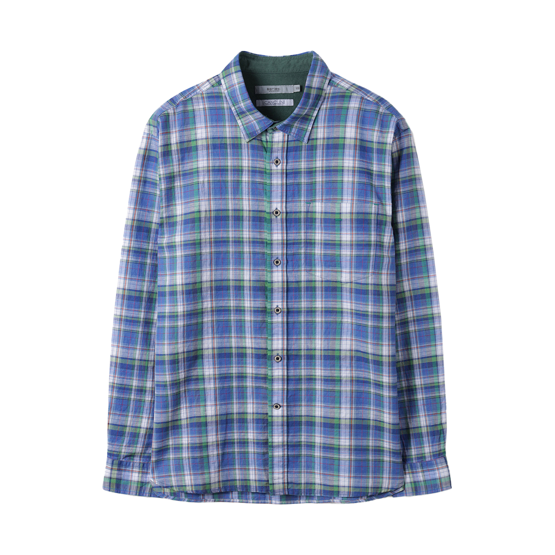 시리즈 이탈리안 패브릭 CL 멀티 체크 셔츠 블루(Series Italian Fabric Cl Multi Check Shirt Blue) - 1