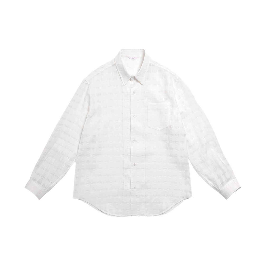 에스티유 컴포터블 체크 셔츠 화이트