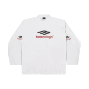 Balenciaga 3B Sports Icon Long Sleeve T-Shirt Oversized White Black