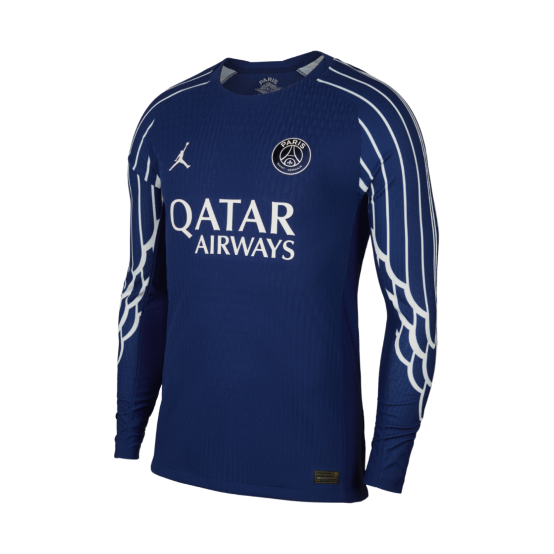 HJ7322-493 Jordan x Paris Saint-Germain 2024/25 Match 4th Dri-Fit ADV Authentic Long-Sleeve Jersey Blue Void Phantom (Non Marking Ver.)