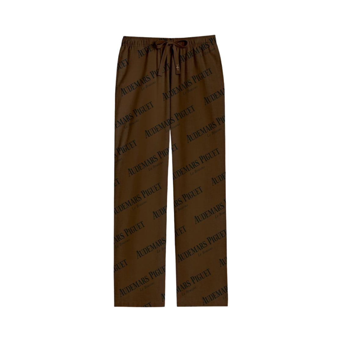 트래비스 스캇 캑터스 잭 x 오데마 피게 로고 실크 파자마 팬츠 브라운(Travis Scott Cactus Jack x Audemars Piguet Logo Silk Pajama Pants Brown)