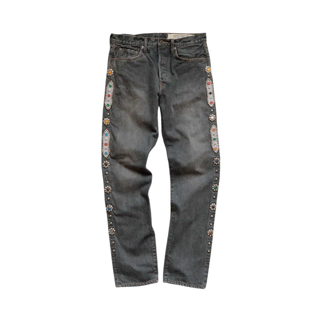 캐피탈 14온즈 데님 5P 몽키 시스코 잼스톤 팬츠 블랙(Kapital 14 oz. Denim 5P Monkey Cisco Gemstone Pants Black)