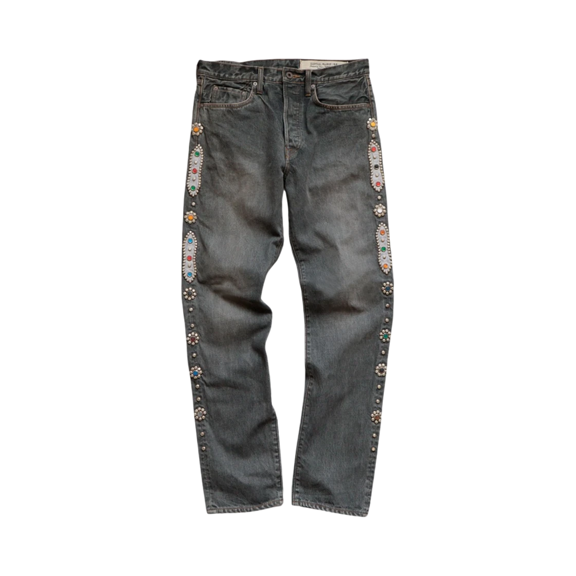 Kapital Kapital 14 oz. Denim 5P Monkey Cisco Gemstone Pants Black · 30