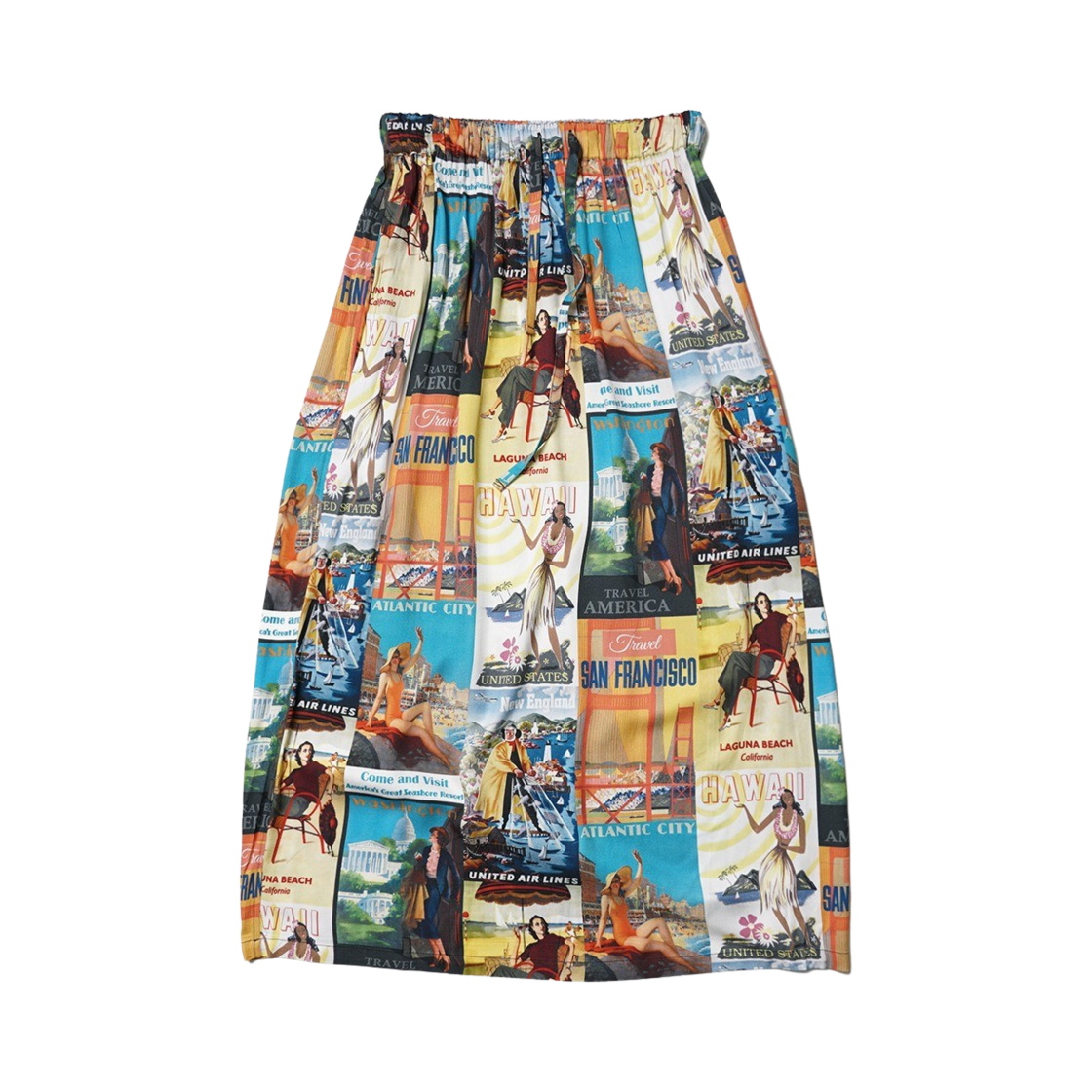 23HL018OR Houston Japan Ladies Aloha Skirt Travel Orange 23HL018OR