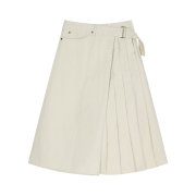 Flatwave in Seoul Slik Womens Vintage Long Skirt Ivory