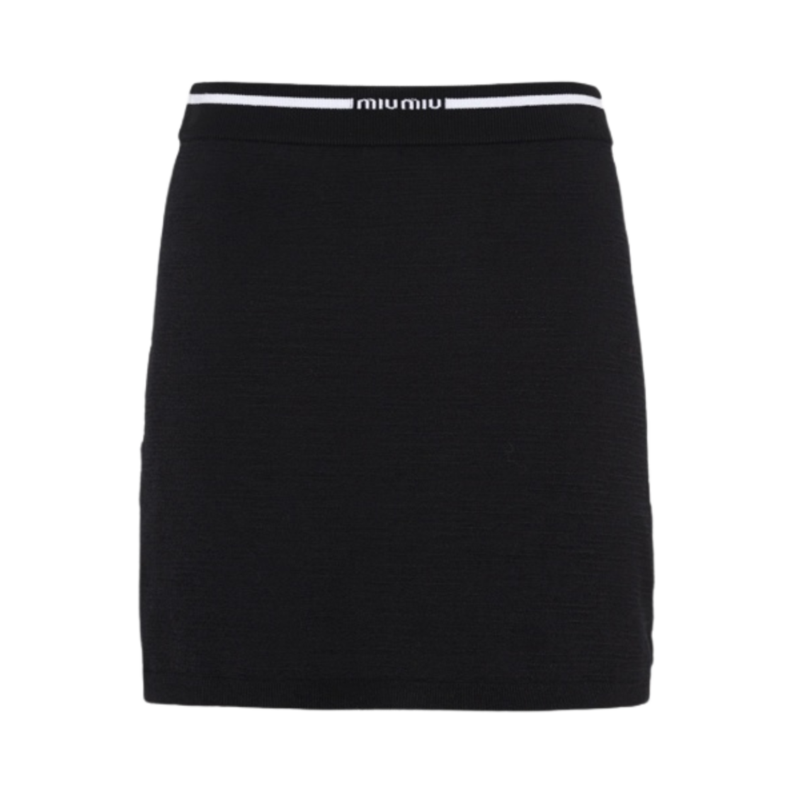 MMG421-12J1-F0002 (W) Miu Miu Viscose Skirt Black - 대표 이미지 #1