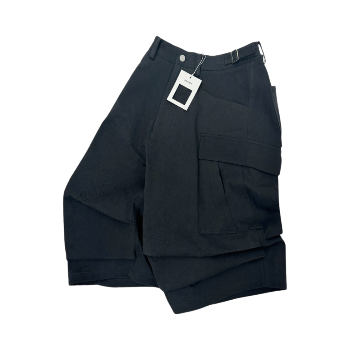 논노드 사이드 카고 쇼츠 블랙(Nonnod Side Cargo Shorts Black)
