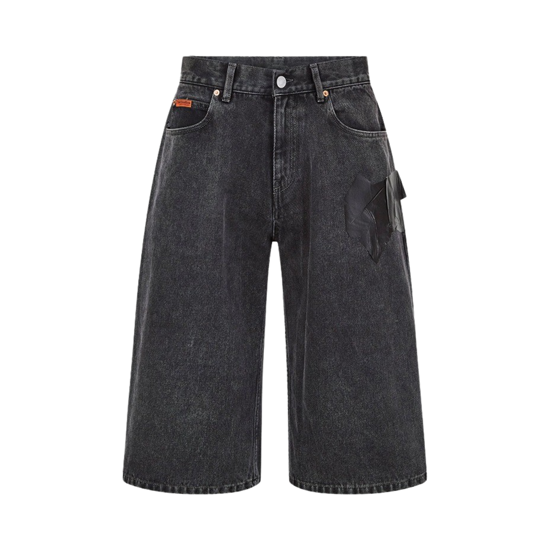 KM4BPADMR08RG Martine Rose Jean Short Black Wash Gaffer Tape
