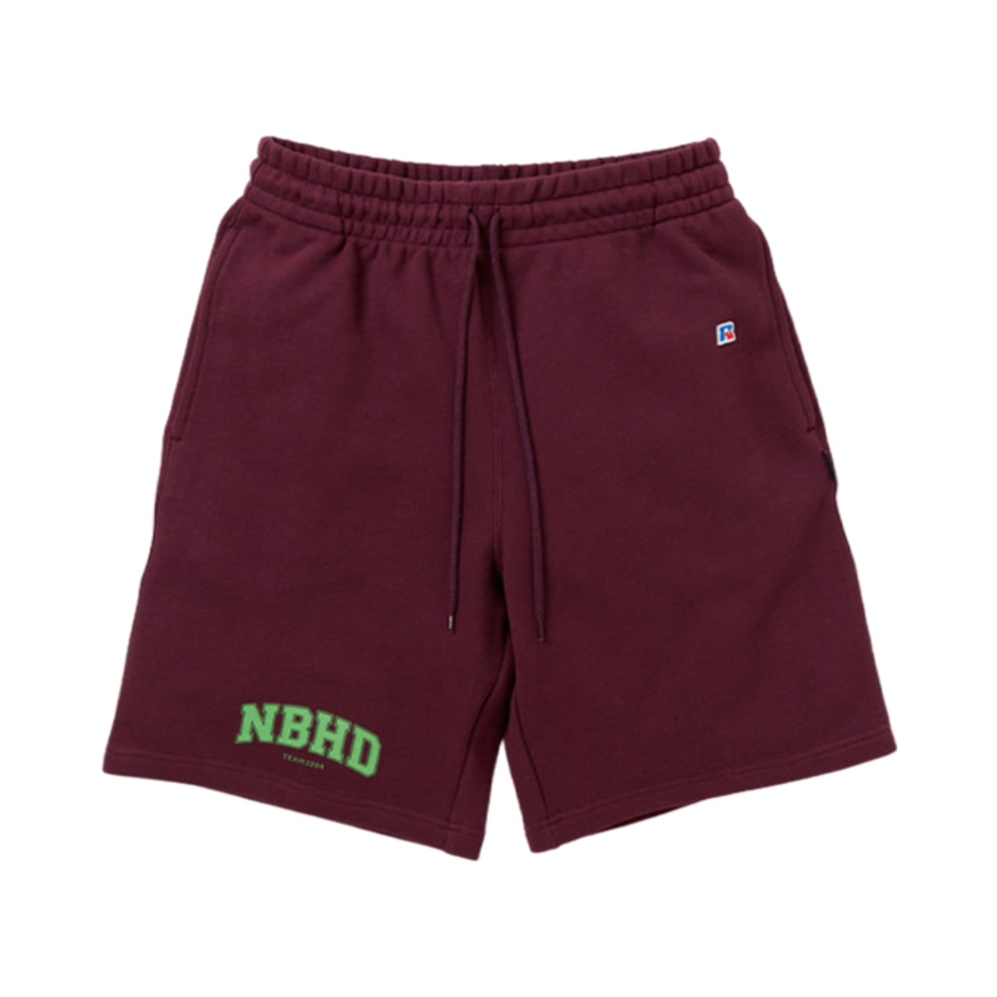 241XRRUN-PTM02 Neighborhood x Russell Athletic Sweat Short Pants Burgundy