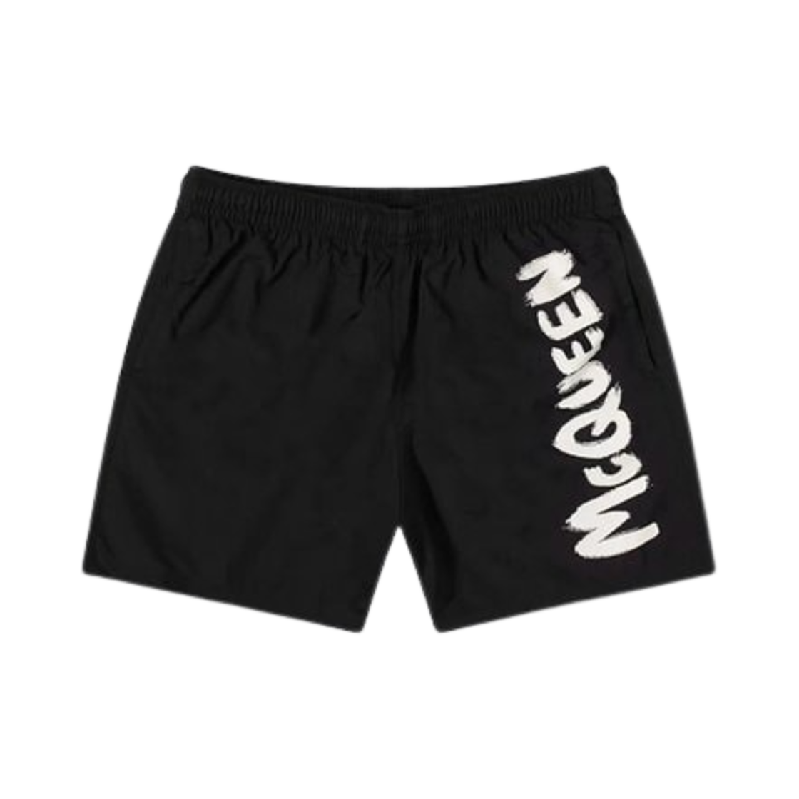 알렉산더 맥퀸 로고 프린트 스윔 쇼츠 블랙(Alexander McQueen Logo Print Swim Shorts Black)
