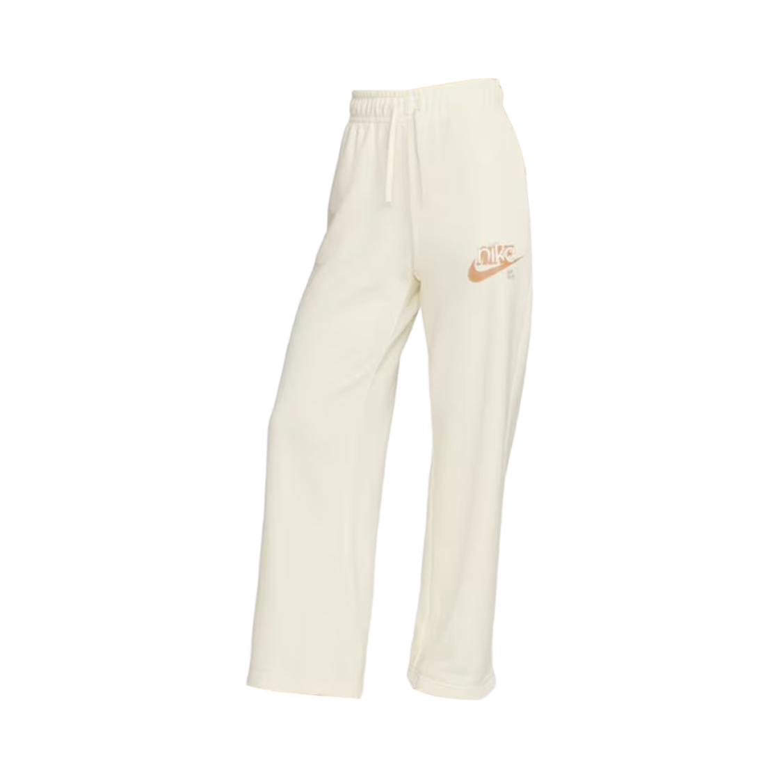 FN3635-113 (W) Nike NSW Club Fleece Wide Leg Mid Rise French Terry Pants Coconut Milk - Asia