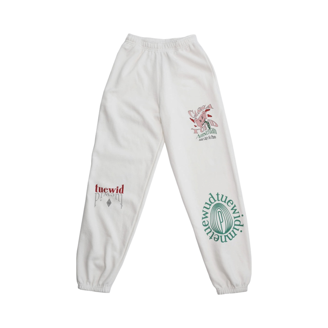 - Tuewid Blanc Gauze Tattoo Pants White