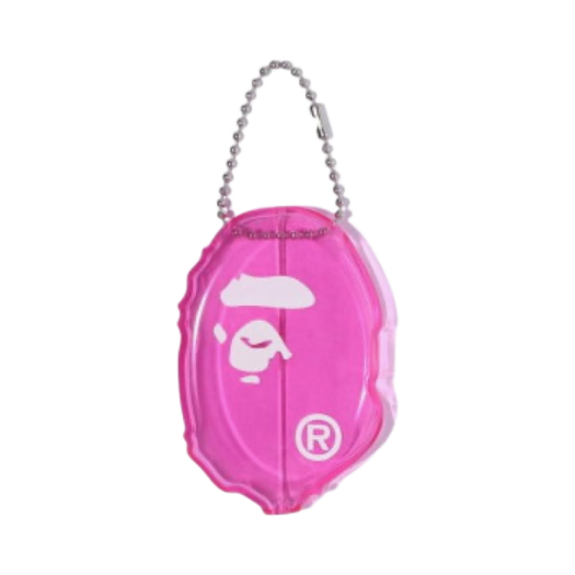001GDJ701029F/1J70182029 BAPE Ape Head Coin Case M Pink