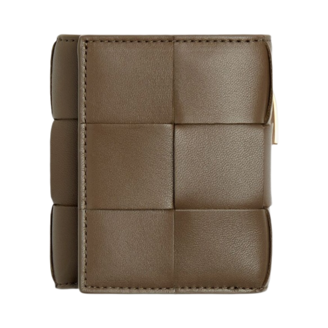 750072VCQC12560 Bottega Veneta Cassette Tri-Fold Wallet with Detachable Card Case Taupe Grey