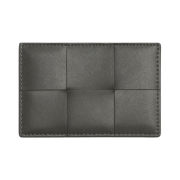 Bottega Veneta Credit Card Case Calfskin Light Graphite