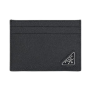 Prada Saffiano Leather Card Holder Black
