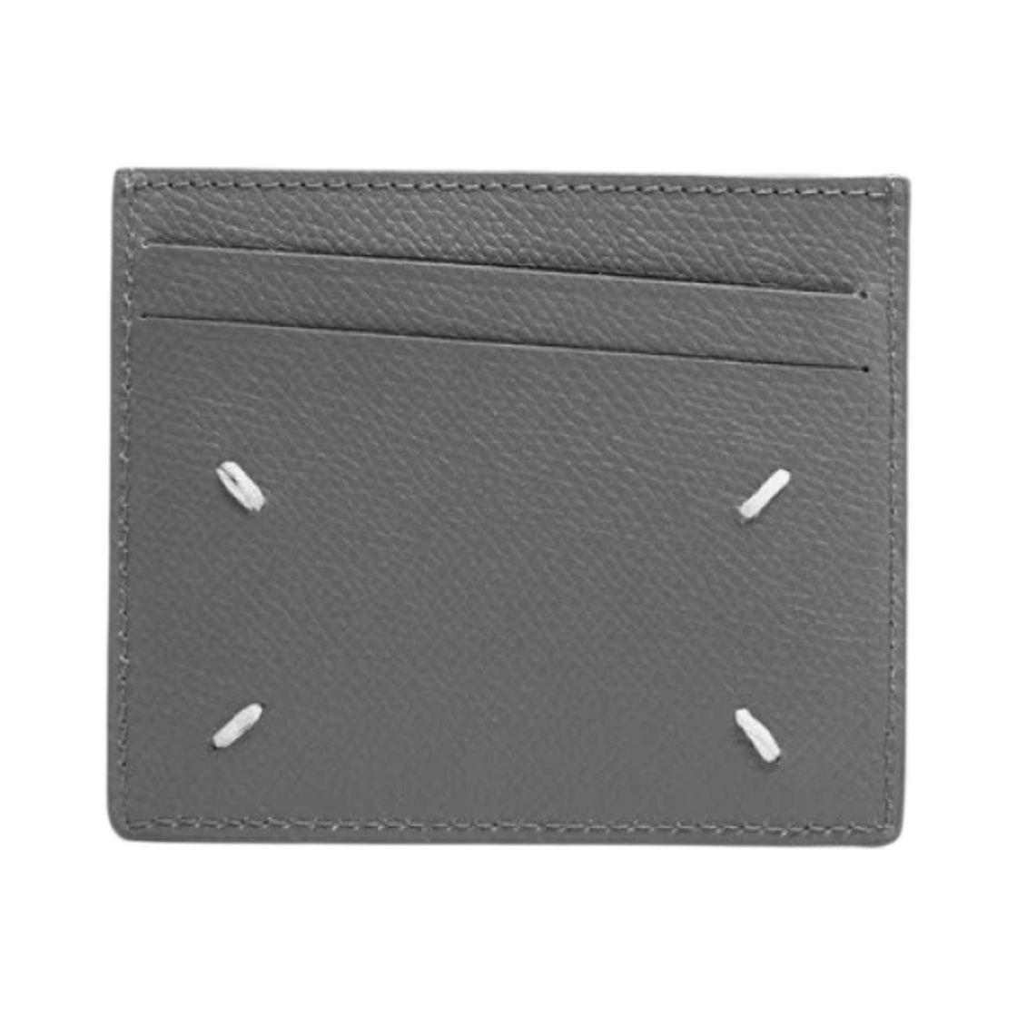 S35UI0432P0399T8075 Maison Margiela Grainy Leather Card Holder Grey