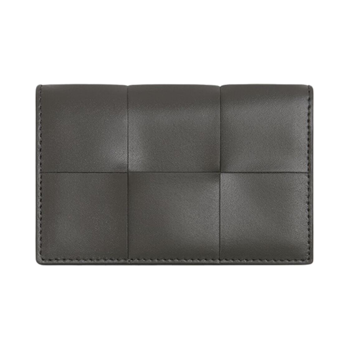814653VBWD61355 Bottega Veneta Intreccio Calfskin Cassette Card Case Lapilli Limonite