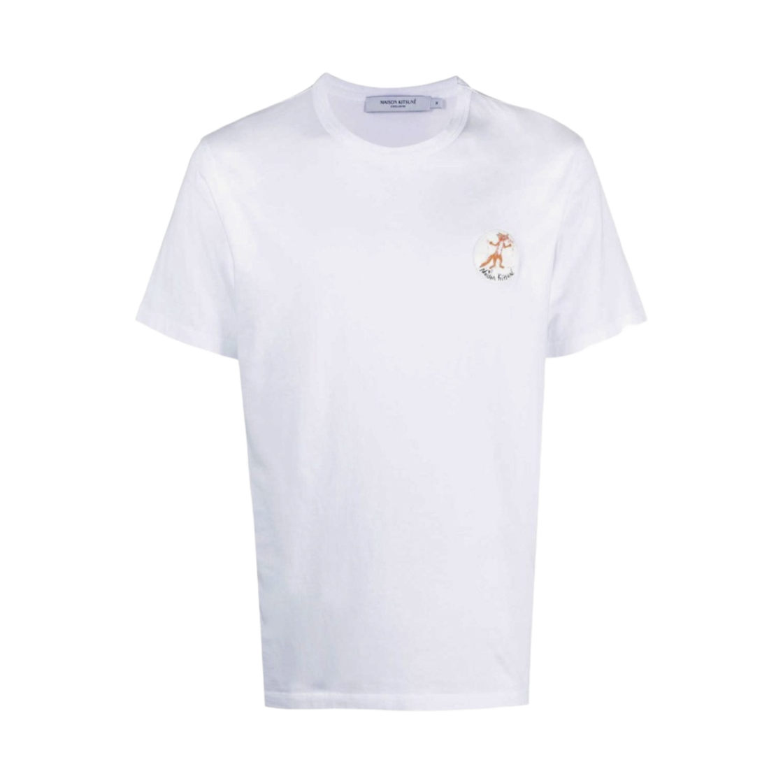JM00161KJ0008-P100 Maison Kitsune x Olympia Le Tan Oly Flower Fox Patch Classic T-Shirt White