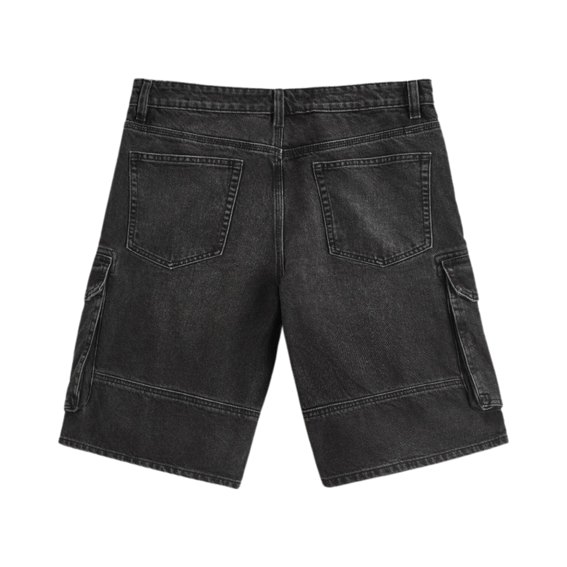 자라 데님 카고 버뮤다 쇼츠 블랙(Zara Denim Cargo Bermuda Shorts Black) - 2