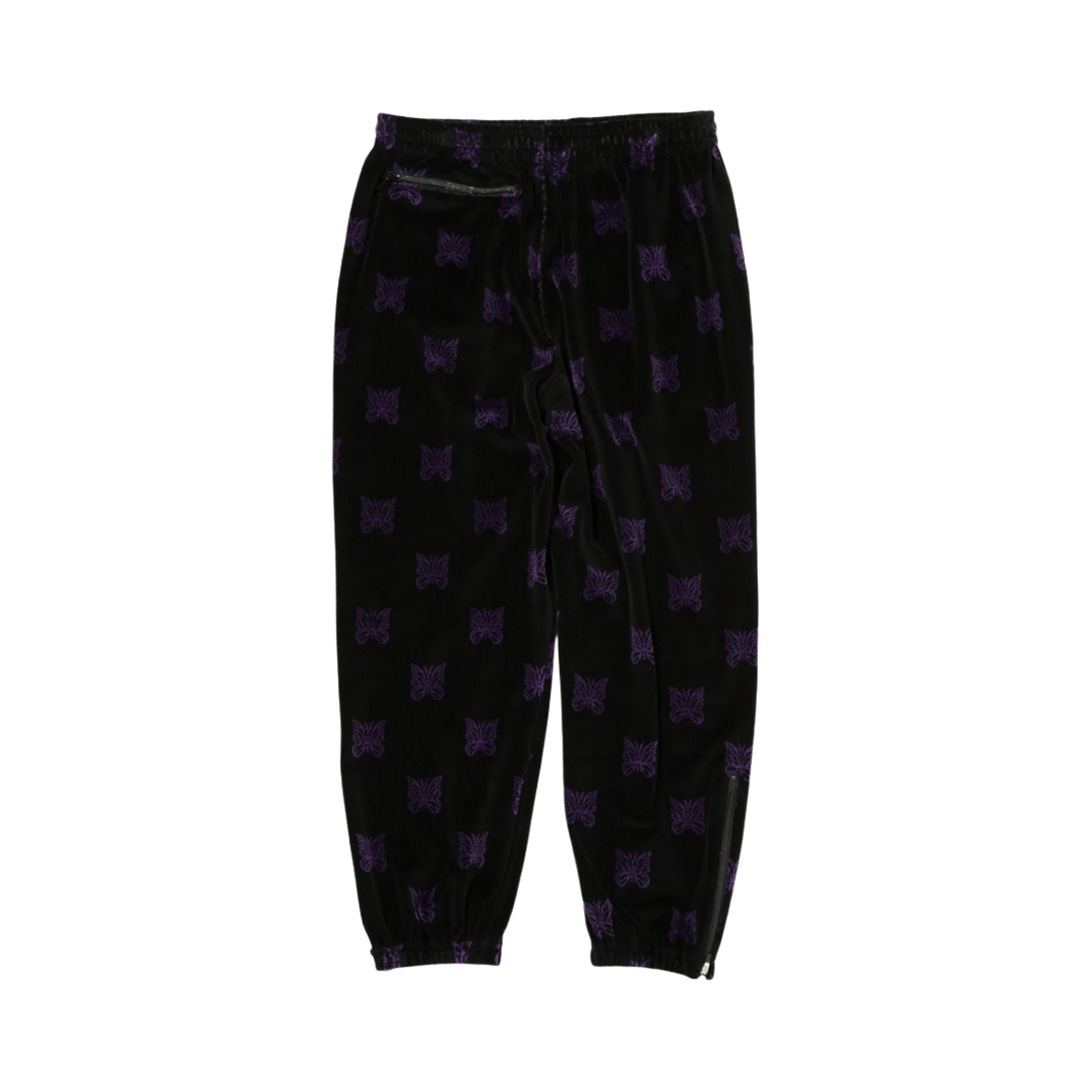 니들스 지퍼 트랙 벨루어 팬츠 블랙(Needles Zipped Track Velour Pants Black) - 2
