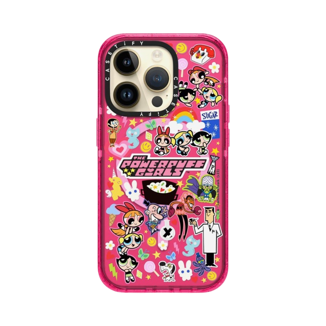케이스티파이 x 파워퍼프걸 아이폰 스티커매니아 맥세이프 임팩트 케이스 반투명 버블검(Casetify x The Powerpuff Girls iPhone Stickermania Magsafe Impact Case Sheer Bubblegum) - 4