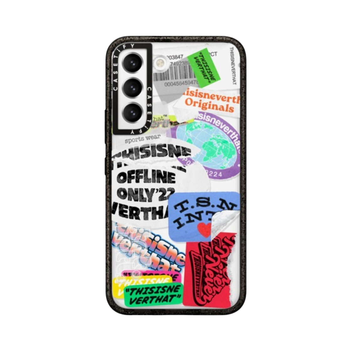 케이스티파이 x 디스이즈네버댓 갤럭시 스티커 임팩트 케이스 클리어 블랙(Casetify x Thisisneverthat Galaxy Sticker Impact Case Clear Black) - 2