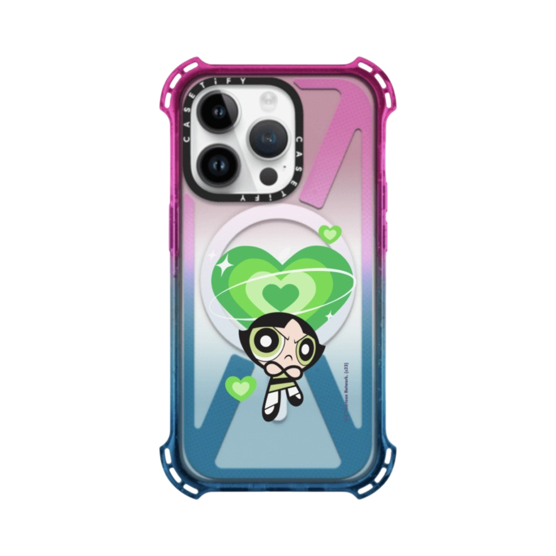 케이스티파이 x 파워퍼프걸 커스텀 아이폰 버터컵 바운스 케이스 반투명 코튼 캔디(Casetify x The Powerpuff Girls Custom iPhone Buttercup Bounce Case Sheer Cotton Candy) - 1