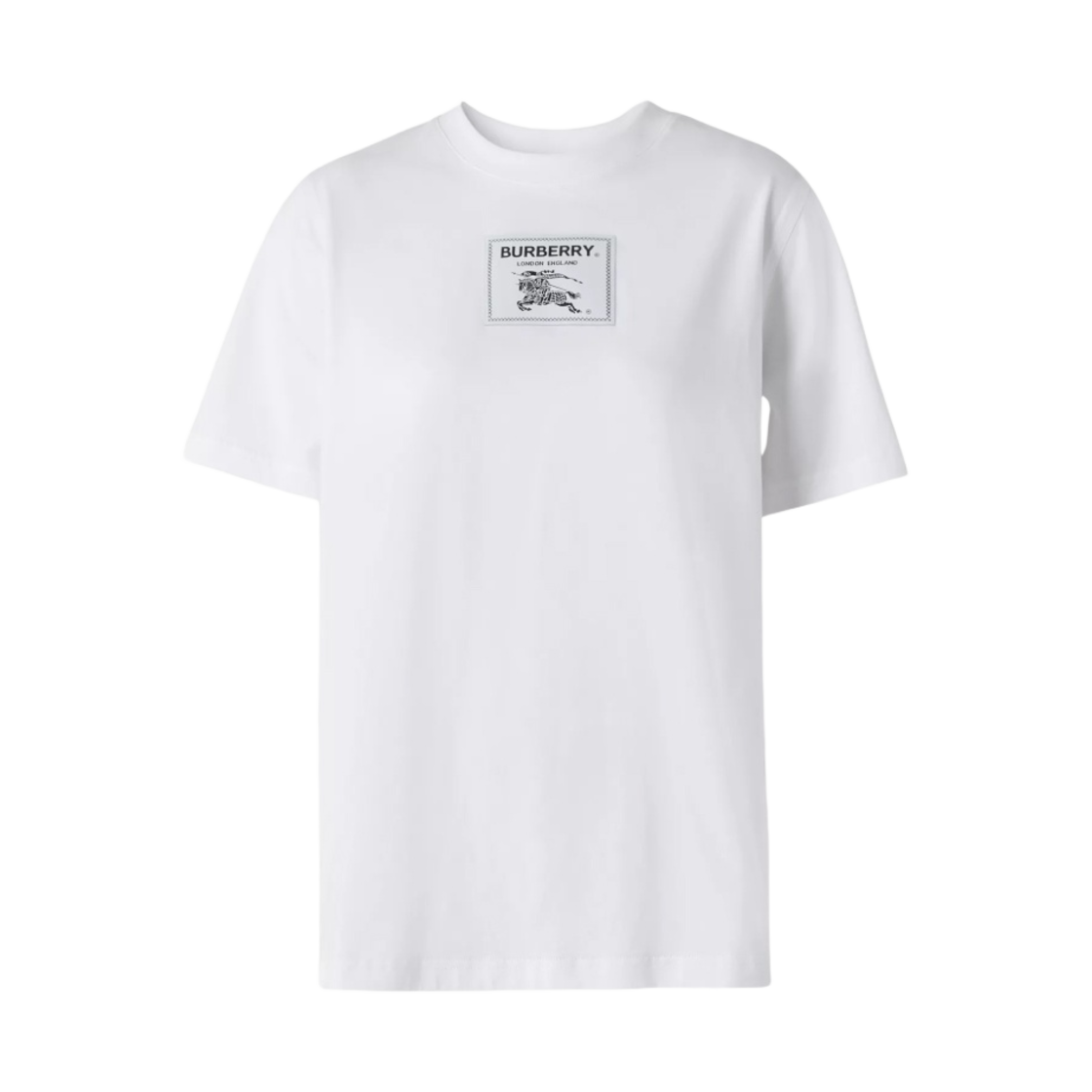 (W) 버버리 프로섬 라벨 코튼 티셔츠 화이트((W) Burberry Prorsum Label Cotton T-shirt White) - 1