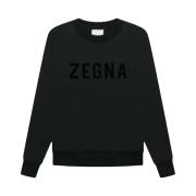 Fear of God x Ermenegildo Zegna Cotton Blend Crewneck Sweatshirt Black