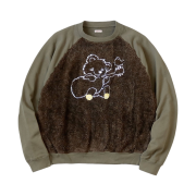 Kapital 30 Fleece x Fur Grizzly Sweatshirt Khaki