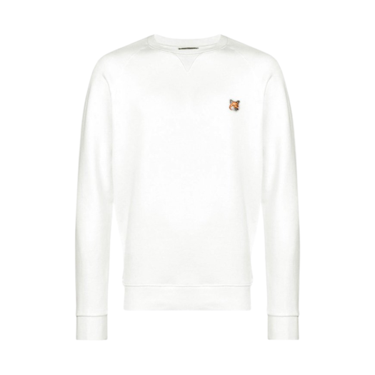 Maison Kitsune Fox Head Patch Classic Sweatshirt White