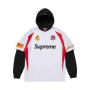 Supreme Hooded Soccer Jersey White - 23FW