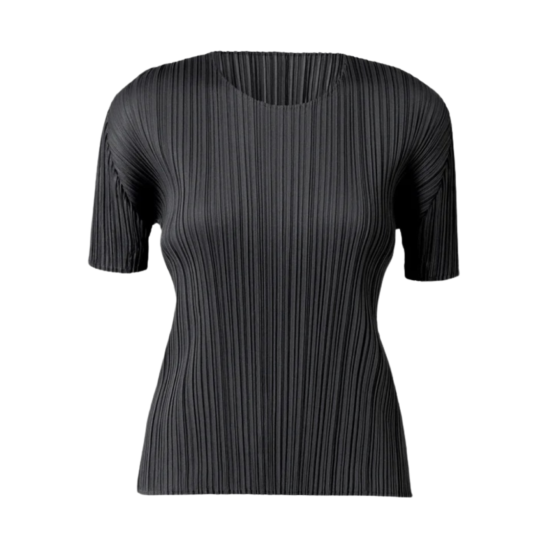 JK103-15 (W) Pleats Please Issey Miyake Basics Top Black