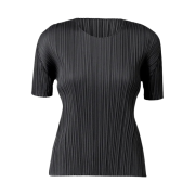 (W) Pleats Please Issey Miyake Basics Top Black