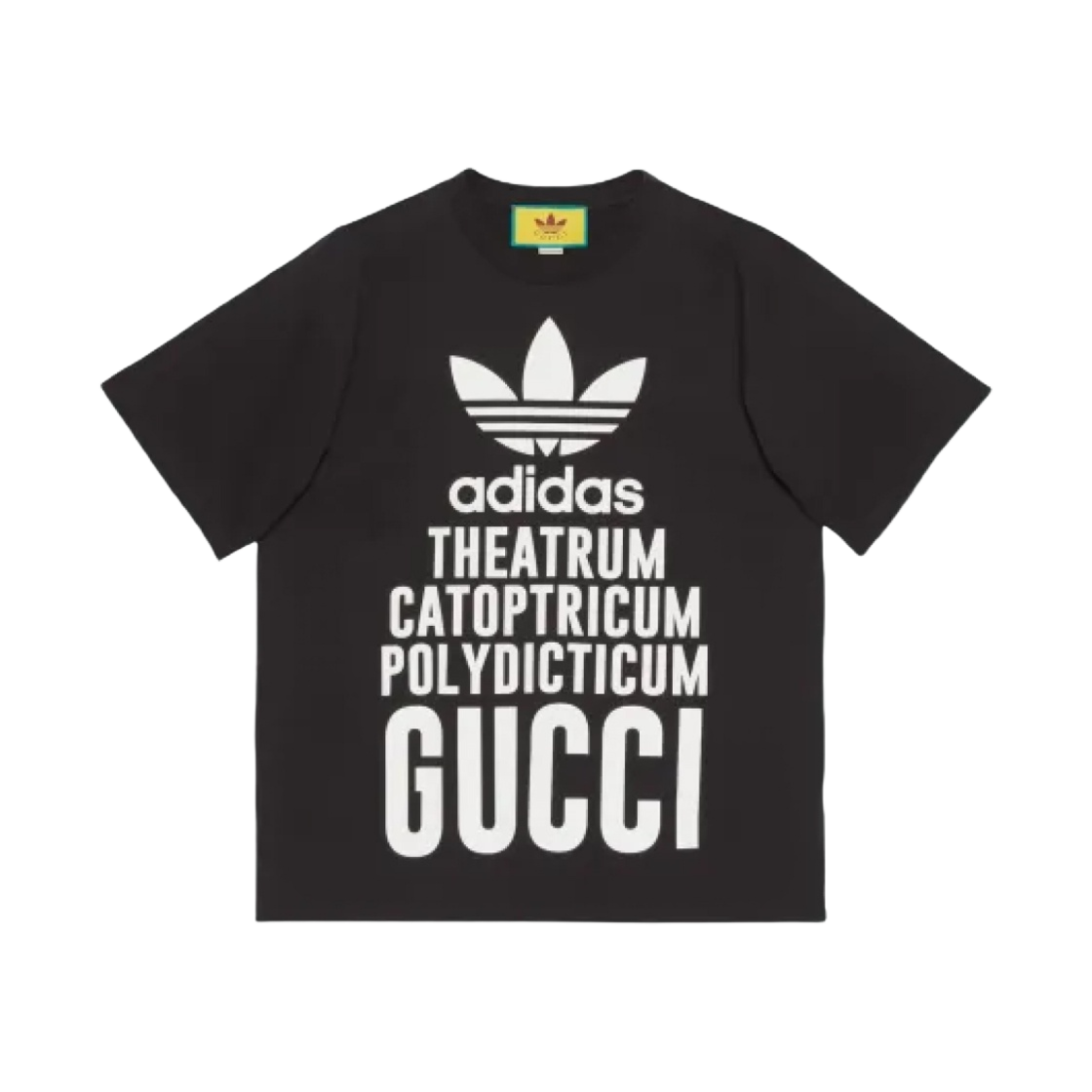 구찌 x 아디다스 코튼 저지 티셔츠 블랙