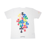 Chrome Hearts Multi Color Cross Cemetery T-Shirt White