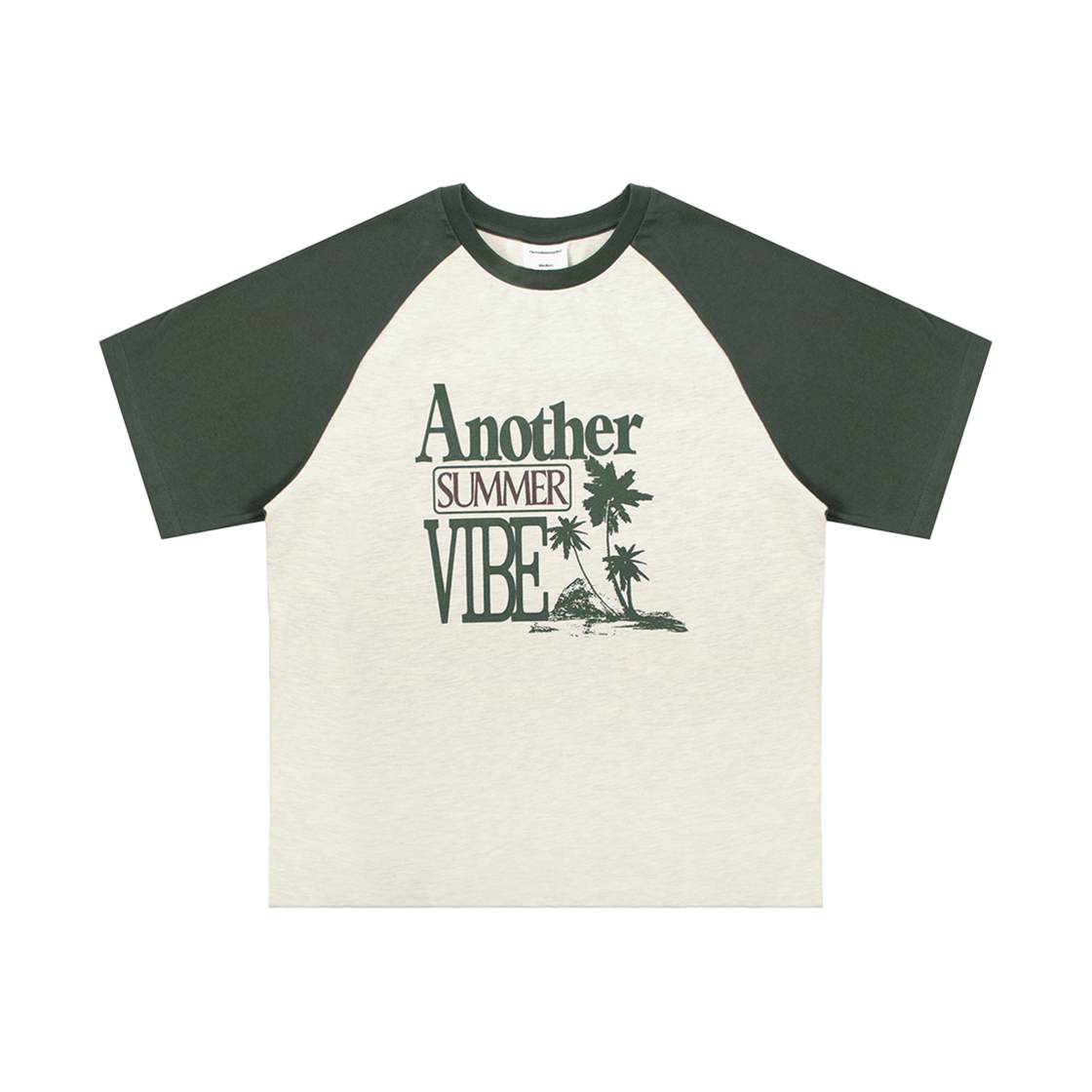 24HSCDMTS13KHA Cactusdonutmarket Summer Vibe Raglan T-Shirt - Khaki
